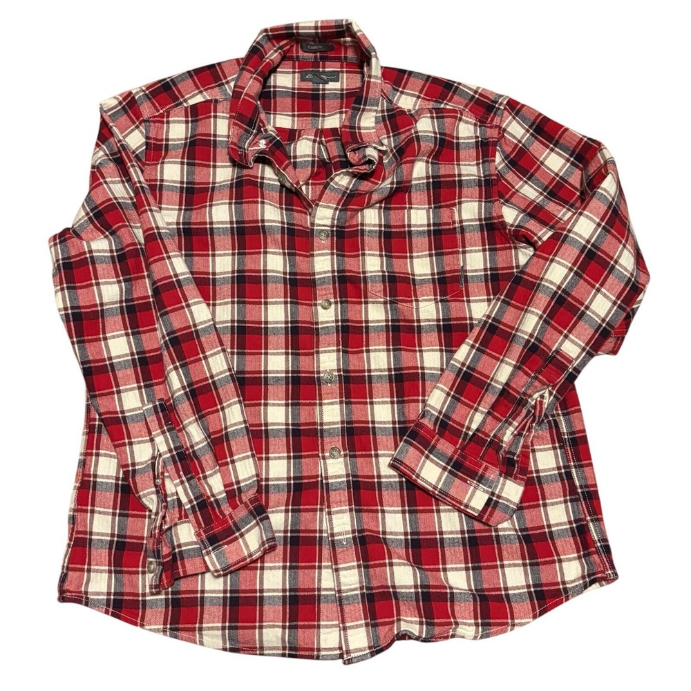 Eddie Bauer Shirt Mens Large Flannel Classic Fit‎